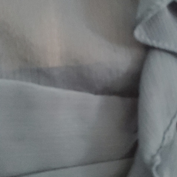 Express, Small, Ocean Blue Ruffle Blouse - Picture 4 of 4